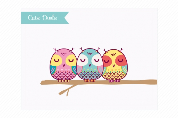 Download Clip Art - Cute Owls 