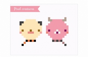 Clip Art - Pixel Creatures