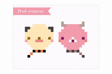 Clip Art - Pixel Creatures