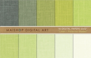 Digital Papers - Linen - Pistachio