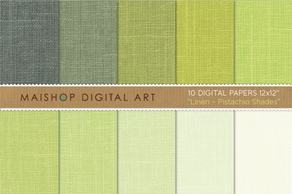 Download Digital Papers - Linen - Pistachio Shades 