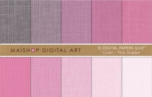 Digital Papers - Linen - Pink