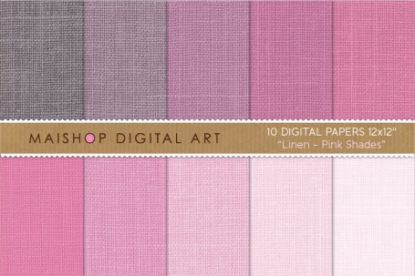 Digital Papers - Linen - Pink