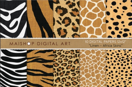 Digital Papers - Linen - Africa