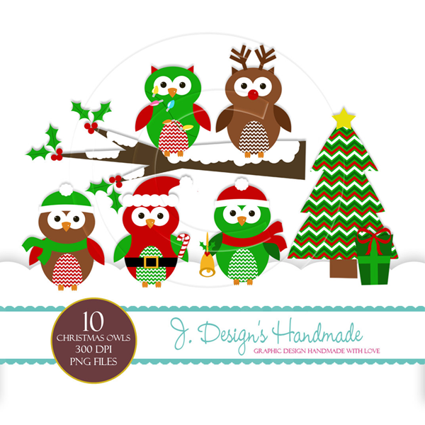 Download Christmas Owls Clipart 