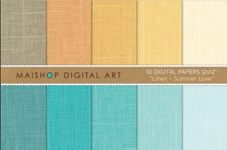 Digital Paper - Linen - Summer Love