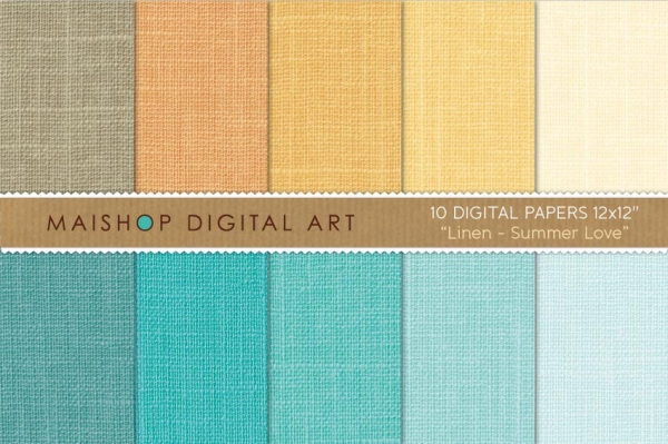 Download Digital Paper - Linen - Summer Love 