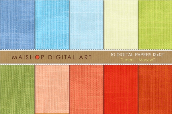 Download Digital Papers - Linen - Macaw 