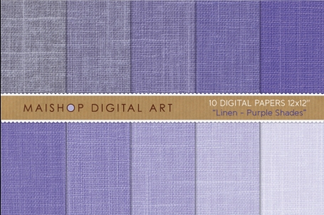 Digital Papers - Linen - Purple