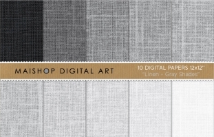 Digital Papers - Linen - Gray