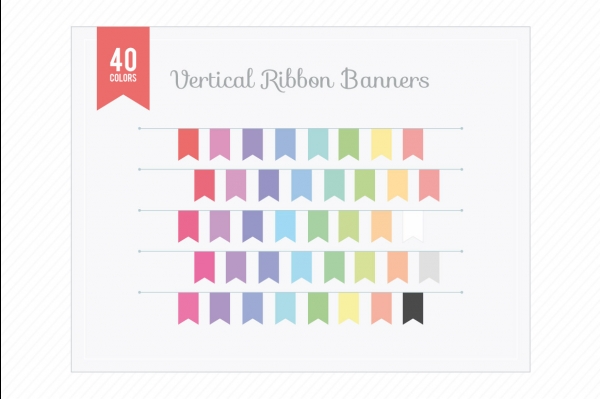 Download Vertical Ribbon Banners 