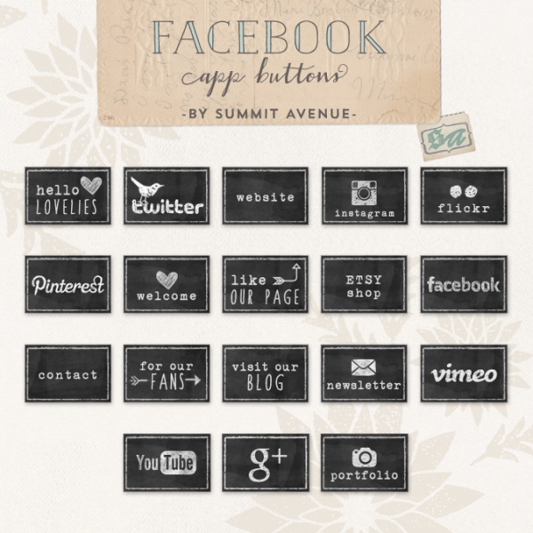 Download Chalkboard Facebook Tabs & Web Icons 