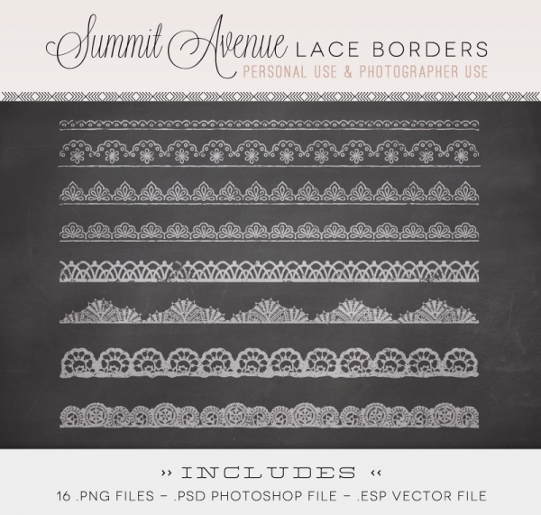 Download Hand Drawn Lace Borders 