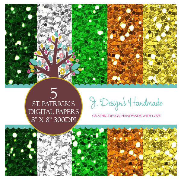 Download Commercial Use St. Patrick's Day Glitter 