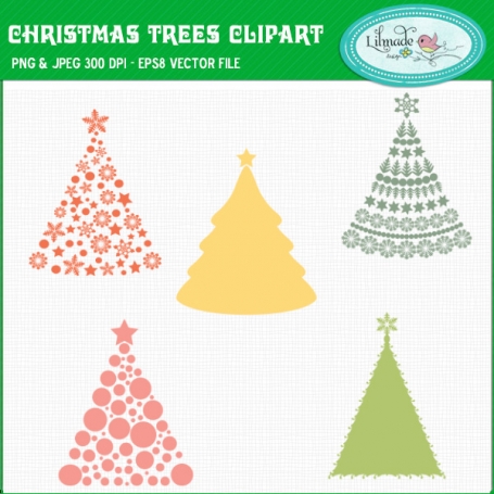 Christmas Trees Clip Art and