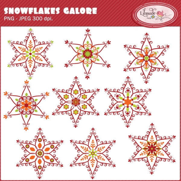 Download Snowflake Galore Clip Arts 