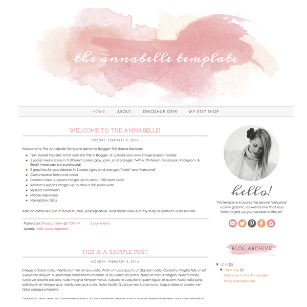 Download Annabelle Blogger Template 
