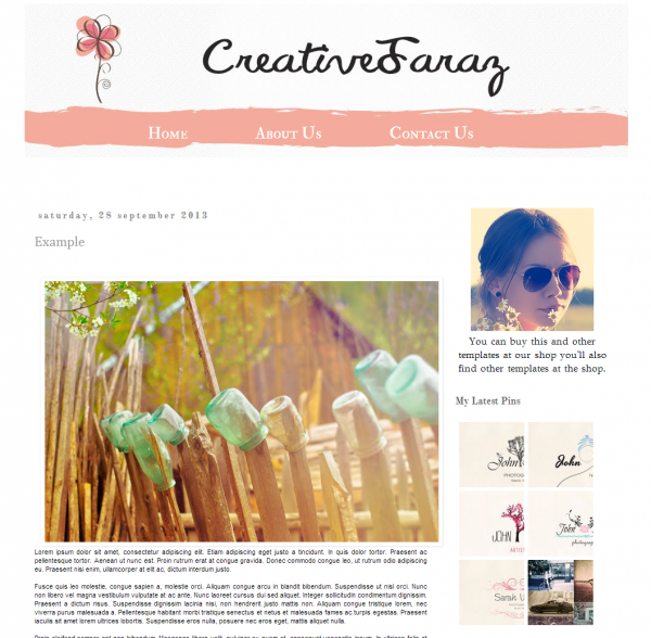 Download Colorful - Premade Blogger Template - Instant Down 