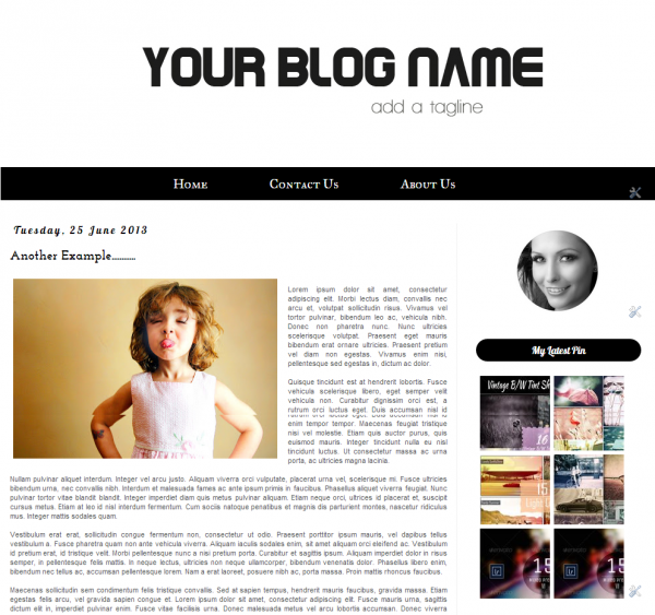 Download The Black and White V2 - Premade Blogger Template 