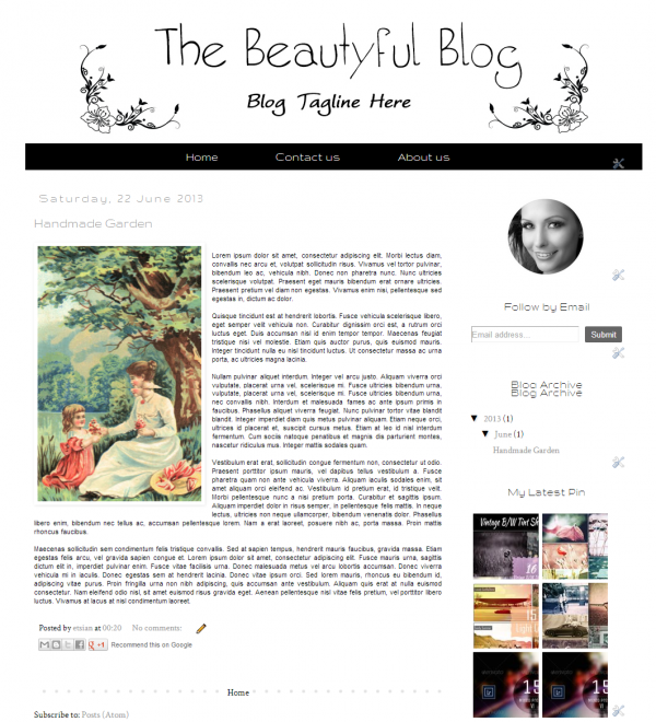 Download The Beautiful Blog OSF - Premade Blogger Template 