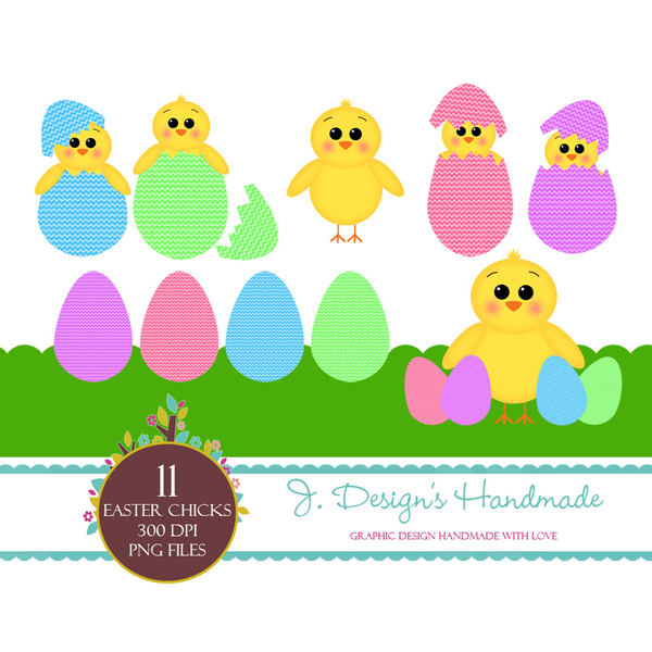 Download Easter Chicks And Eggs Commercial Use Clipart 