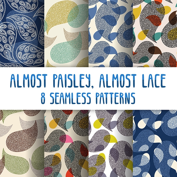 Download Almost Paisley, Almost Lace: Seamless Patterns 