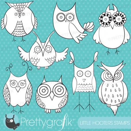 Owl Digital Stamp Commercial Use