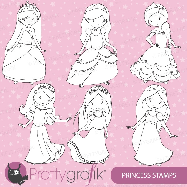 Download Princess stamps commercial use, vector graphics 