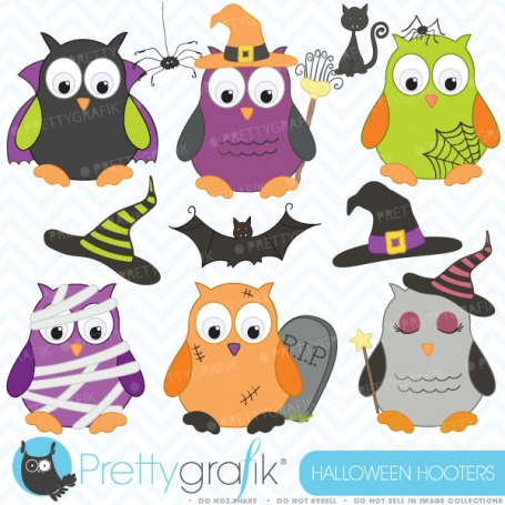 Halloween owls clipart commercial