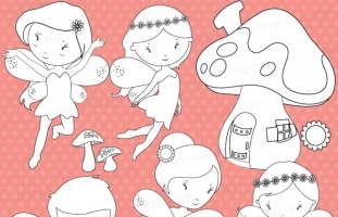 fairy digital stamp commercial