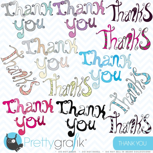 Download thank you alphabet word art clipart (commercial use, vector graphics) 