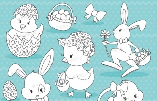 Easter friends, easter bunny