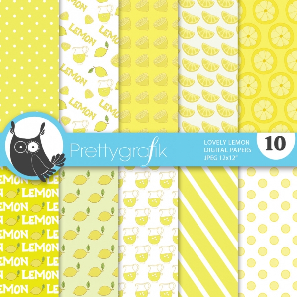 Download citrus fruit digital paper (commercial use, scrapbook papers) 