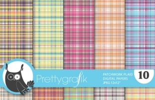 plaid digital paper (commercial