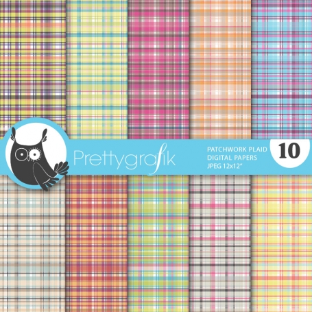 plaid digital paper (commercial