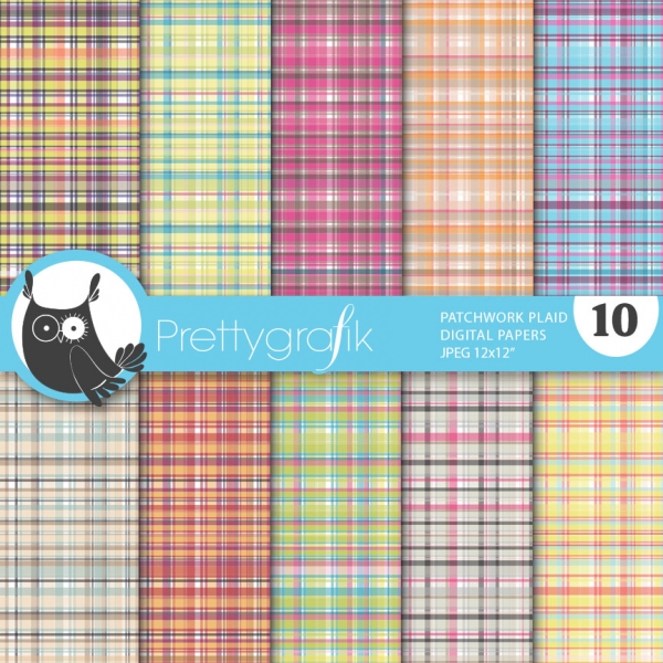 Download plaid digital paper (commercial use, scrapbook papers) 