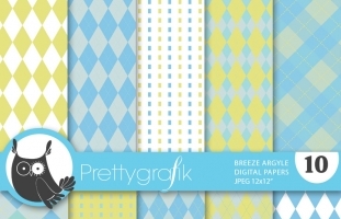 Breeze Argyle digital paper,