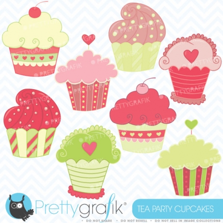  cupcakes clipart (commercial use,
