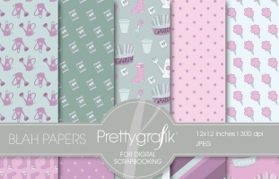 Delightful garden digital paper