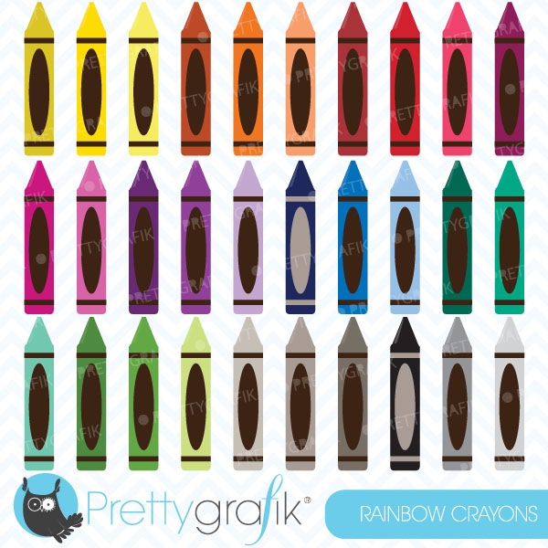 Download Rainbow crayon clipart (commercial use, vector graphics) 