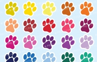 Paws clipart commercial use, dog