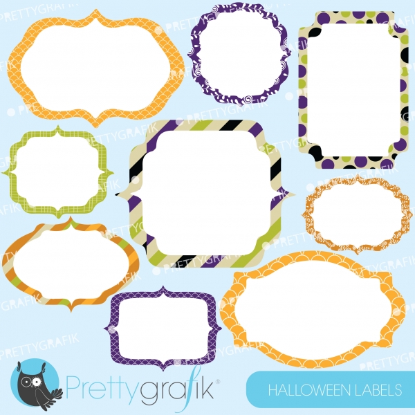 Download Halloween Labels clipart (commercial use, vector graphics) 