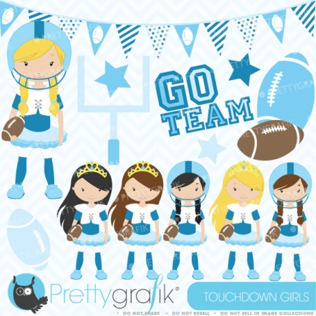 football and tutus clipart