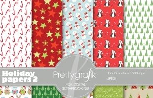  Christmas digital paper