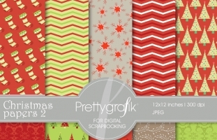 Christmas digital paper,