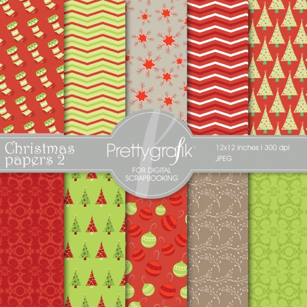 Download Christmas digital paper, commercial use, scrapbook papers, PS561 