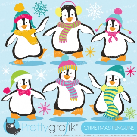 Penguins clipart  (commercial use,
