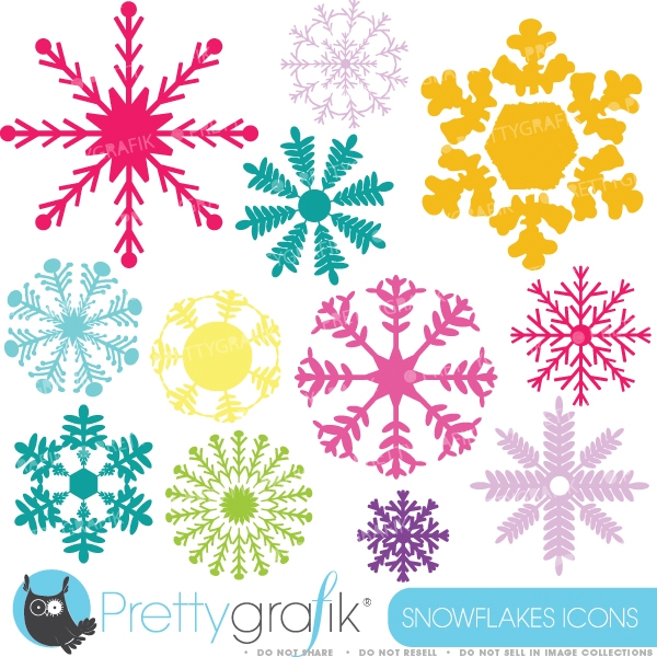 Download Snowflakes clipart  (commercial use, vector graphics) 