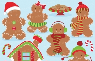 Gingerbread man clipart