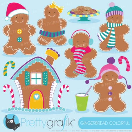 Gingerbread man clipart 